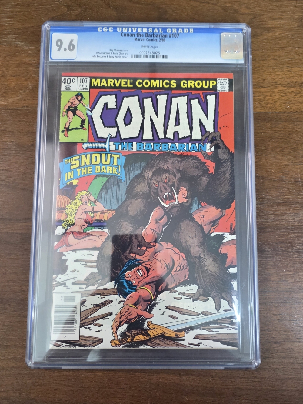 Marvel Comics Conan The Barbarian #107 CGC Graded 9.6 FEB1980